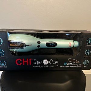 CHI Spin n Curl Ceramic Rotating Curler Special Edition Teal Color